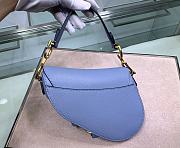 Dior Saddle Bag Light Blue Grain Leather size 20x16x7 cm - 4
