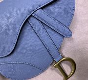 Dior Saddle Bag Light Blue Grain Leather size 20x16x7 cm - 3
