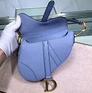 Dior Saddle Bag Light Blue Grain Leather size 20x16x7 cm - 2