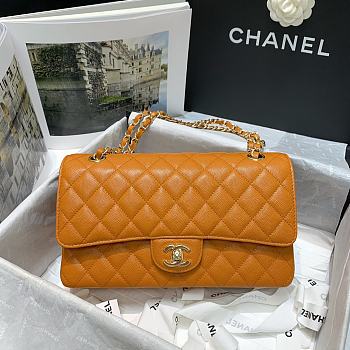 Chanel Classic Double Flap Bag Orange 25cm