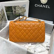 Chanel Classic Double Flap Bag Orange 25cm - 3