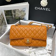 Chanel Classic Double Flap Bag Orange 25cm - 4