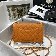 Chanel Classic Double Flap Bag Orange 20cm - 6