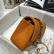 Chanel Classic Double Flap Bag Orange 20cm - 4