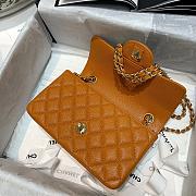 Chanel Classic Double Flap Bag Orange 20cm - 2