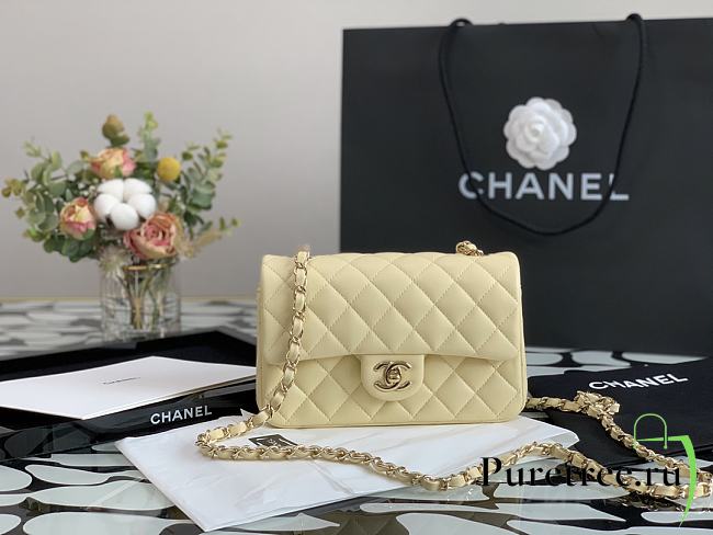 Chanel Classic Double Flap Bag Cream 20cm - 1