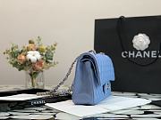 Chanel Classic Double Flap Bag Blue 25cm - 3