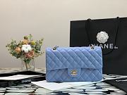 Chanel Classic Double Flap Bag Blue 25cm - 2