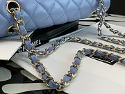 Chanel Classic Double Flap Bag Blue 25cm - 4