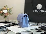 Chanel Classic Double Flap Bag Blue 20cm - 3