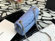 Chanel Classic Double Flap Bag Blue 16 cm - 6