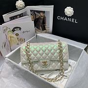 Chanel Classic Double Flap Bag White 20cm - 1