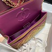 Chanel Classic Double Flap Bag Metalic Pink 25 cm - 5