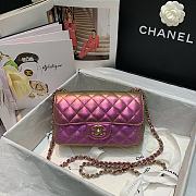 Chanel Classic Double Flap Bag Metalic Pink 20 cm - 1