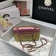 Chanel Classic Double Flap Bag Metalic Pink 20 cm - 2