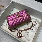 Chanel Classic Double Flap Bag Metalic Pink 20 cm - 5