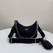Prada Re-Edition 2005 Nylon Bag Black - Red | 1BH204  - 1