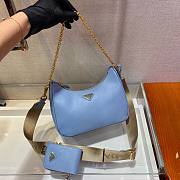Prada Re-Edition 2005 Saffiano leather bag blue | 1BH204 - 3
