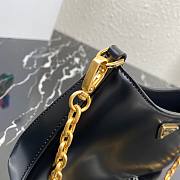 Prada Leather Chain Hobo Bag Black | 1BC148 - 2