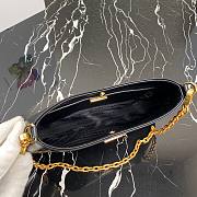 Prada Leather Chain Hobo Bag Black | 1BC148 - 6