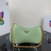 Prada Leather Chain Hobo Bag Green | 1BC148 - 1