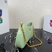 Prada Leather Chain Hobo Bag Green | 1BC148 - 6