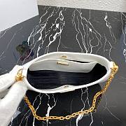 Prada Leather Chain Hobo Bag White | 1BC148 - 2