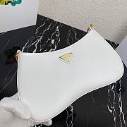 Prada Leather Chain Hobo Bag White | 1BC148 - 5
