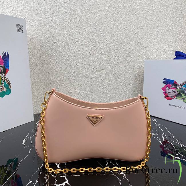 Prada Leather Chain Hobo Bag Pink | 1BC148 - 1