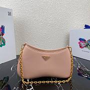 Prada Leather Chain Hobo Bag Pink | 1BC148 - 1