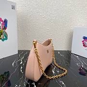 Prada Leather Chain Hobo Bag Pink | 1BC148 - 6