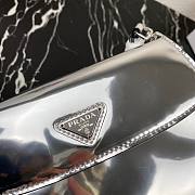 Prada Cleo brushed leather shoulder bag silver| 1BD303 - 5
