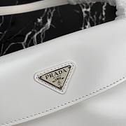 Prada Cleo brushed leather shoulder bag alabaster white | 1BD303 - 6