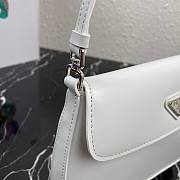Prada Cleo brushed leather shoulder bag alabaster white | 1BD303 - 5