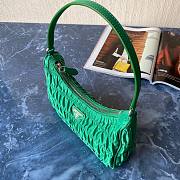 Prada Nylon And Saffiano Leather Mini Bag Green | 1NE204 - 3