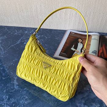 Prada Nylon And Saffiano Leather Mini Bag Yellow | 1NE204