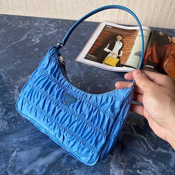 Prada Nylon And Saffiano Leather Mini Bag Blue | 1NE204
