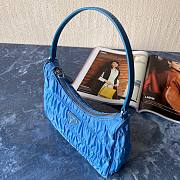 Prada Nylon And Saffiano Leather Mini Bag Blue | 1NE204 - 3