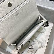 Chanel Classic Flap Bag White Black 19cm | 81059 - 5