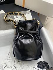 Chanel mini hobo black shiny leather  - 2