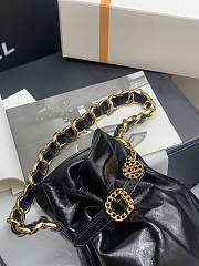 Chanel mini hobo black shiny leather  - 4