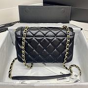 Chanel mini flap bag smooth leather black | AS2058 - 3