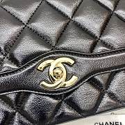 Chanel mini flap bag smooth leather black | AS2058 - 5