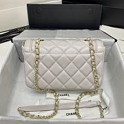 Chanel mini flap bag smooth leather light purple | AS2058 - 3