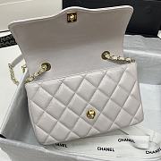 Chanel mini flap bag smooth leather light purple | AS2058 - 4
