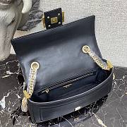 Fendi Baguette chain black leather bag 27cm | 8BR783 - 6