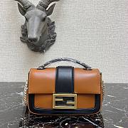 Fendi Baguette chain brown leather bag 19cm | 8BR783 - 1