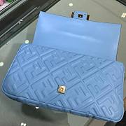 Fendi Baguete Blue leather bag 32cm | 8BR600 - 6