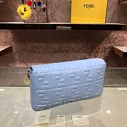 Fendi Baguete Blue leather bag 32cm | 8BR600 - 4