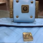 Fendi Baguete Blue leather bag 32cm | 8BR600 - 3